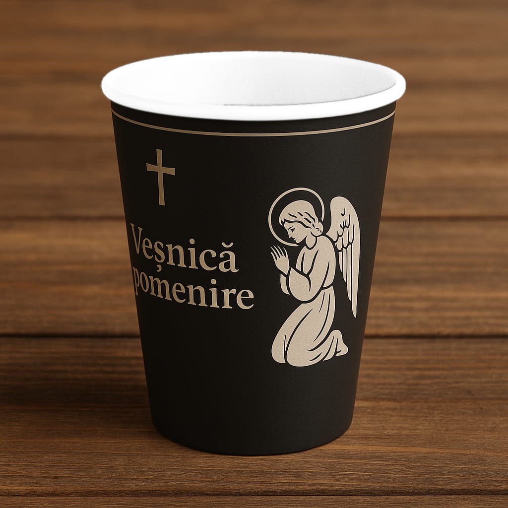 Pahare pentru coliva din carton, 200 ml 100buc/set Pahare pentru coliva din carton, 200 ml 100buc/set